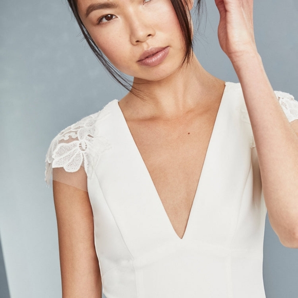 Amsale Little White Dress #142 Like New - Picture 3 of 13